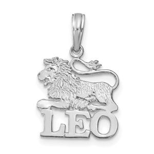 Million Charms 14k WG LEO Zodiac Charm Pendant